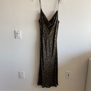 Zara Leopard slip dress